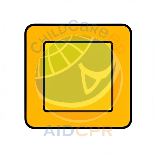 Nested squares in bright yellow