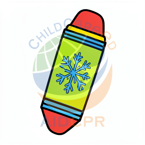 Crayon with snowflake design drawing