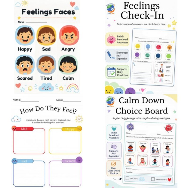 Calm Corner & Feelings Toolkit | 4 Preschool SEL Printables