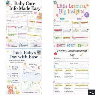 Infant & Toddler Daily Care Toolkit | 6 Forms & Room Organization Resources
