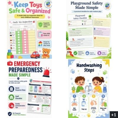 Child Care Safety & Daily Checks Kit | 5 Checklists, Forms & Visuals