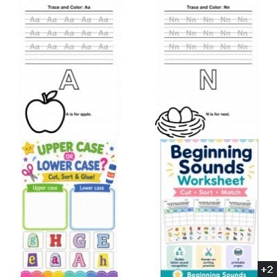 Preschool Letters & Sounds Activity Pack | 6 Early Literacy Resources