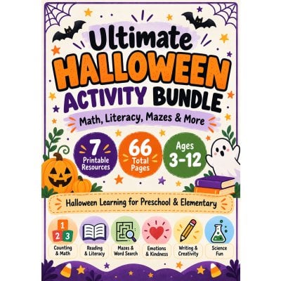 Ultimate Halloween Activity Bundle: Math, Literacy, Mazes & More