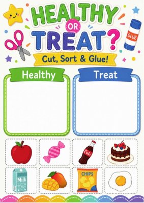 Sorting Mat - Healthy or Treat