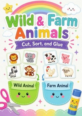 Sorting Mat - Wild Animal or Farm Animal