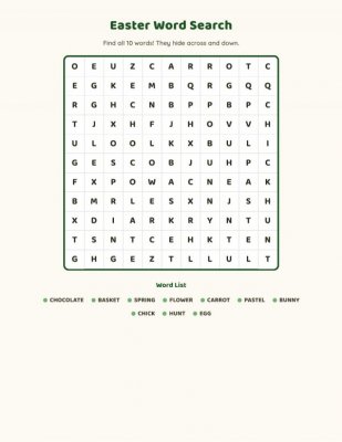 Word Search - Easter