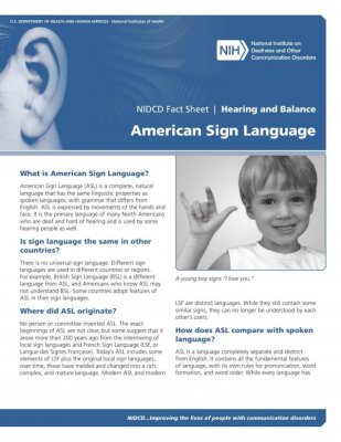 American Sign Language Fact Sheet