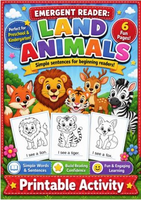 Emergent Readers - Land Animals
