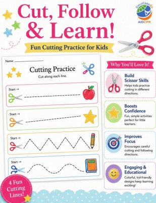 Scissor Skills Cutting Strips
