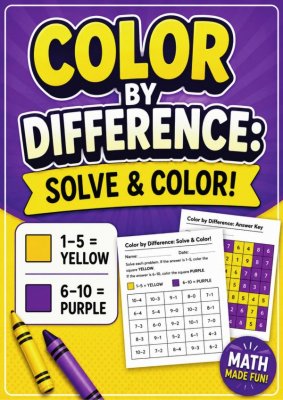 Solve & Color Color By difference