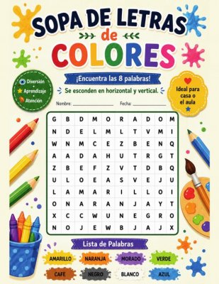 Sopa de Letras de Colores
