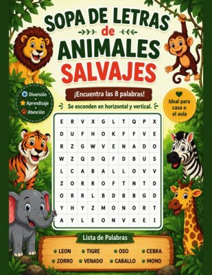 Sopa de Letras de Animales Salvajes