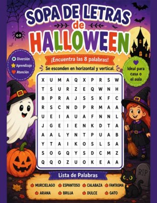 Sopa de Letras de Halloween
