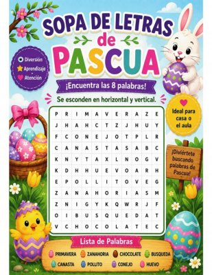 Sopa de Letras de Pascua