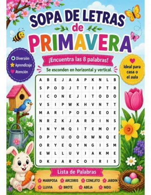 Sopa de Letras de Primavera