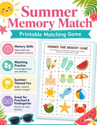 Summer Time Memory Game