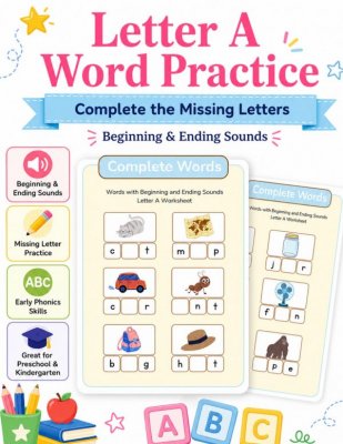 Letter A Phonics Practice Worksheet