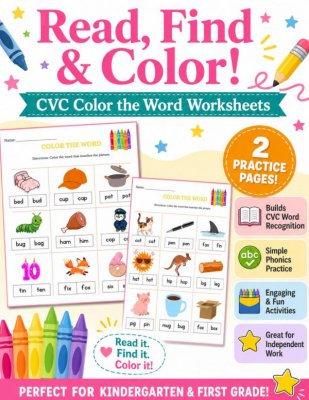 CVC Color the Word