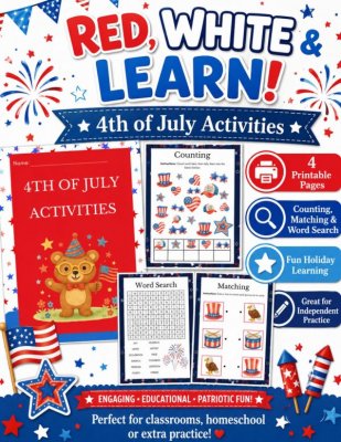 4th of July Activity Book