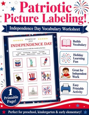 Independence Day Vocabulary Worksheet