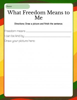 Juneteenth Writing & Drawing