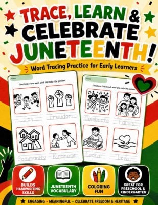 Juneteenth Word Tracing