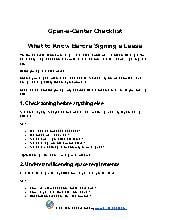 Open-a-Center Checklist What to Know Before Signing a Lease