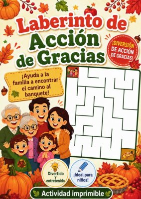 Laberinto del D&iacute;a de Acci&oacute;n de Gracias