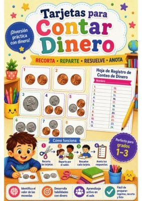 Tarjetas de Tareas: Contar Dinero