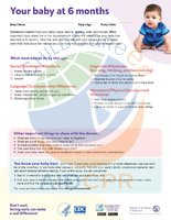 Developmental Milestones Checklist (6 mo)(Spanish)