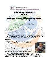 Engaging Families with Children with Special Needs. (Mixed Ages)