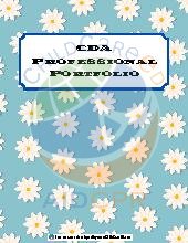 CDA Portfolio Binder Cover Sheet and Tabs Template (Daisy). All Ages. CDA.