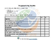 Playground Safety Checklist
