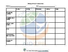 Preschool Weekly Lesson Plan Template