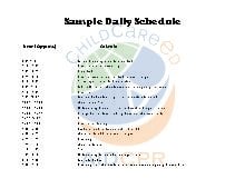 Sample Daily Schedule. All Ages. Curriculum.