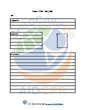 Lesson Plan Template for Early Childhood Activities