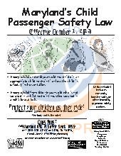 MD Child passenger Safety Law. All Ages. Safety.