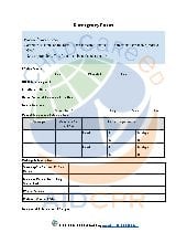 Emergency Form. Admin. All Ages.