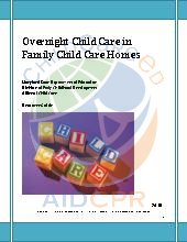 Overnight Child Care Policies. Admin. All Ages.