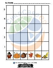Thanksgiving Roll & Graph Activity. All Ages. Math.