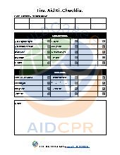 First Aid Kit Checklist. Admin. Safety.