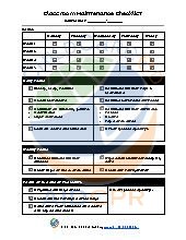Monthly Classroom Maintenance Checklist. Admin.