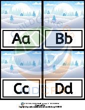 Snowflake Alphabet Sorting. Preschool. Literacy.