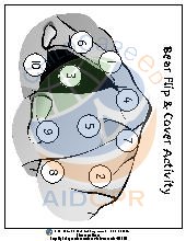 Hibernating Bear Flip & Cover Activity. Preschool. Math.