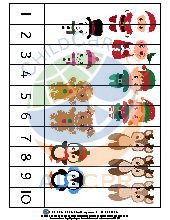 Christmas Number Puzzles. Preschool. Math.