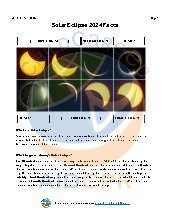 Solar Eclipse 2024 Fact Sheet