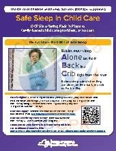 Safe Sleep in Child Care poster