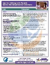 Tips for Discussing Developmental Concerns