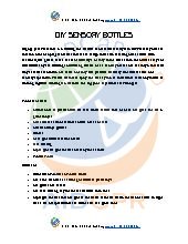 Make your own Sensory Bottles