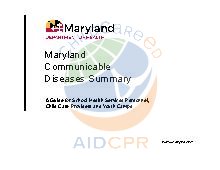 Maryland Communicable Diseases Summary